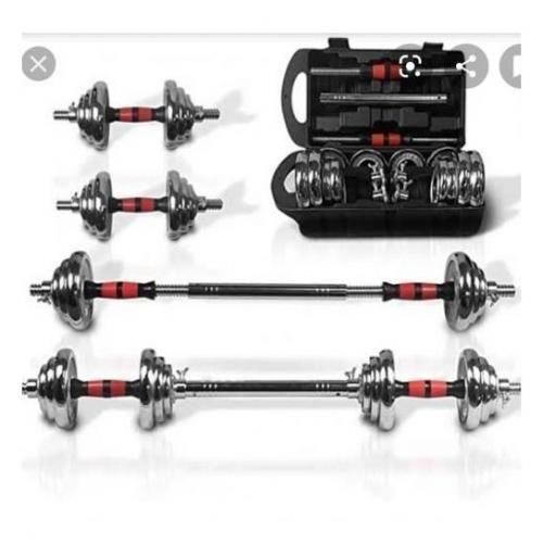Set Of 20kg Chrome Adjustable Dumbbells - 10kg Each Item | Buy Set Of 20kg Chrome Adjustable Dumbbells - 10kg Each | SPOP Enterprise Global